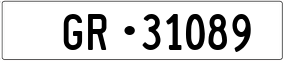 Trailer License Plate